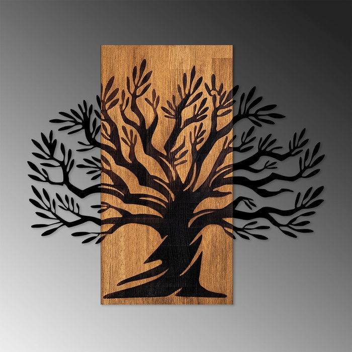 Wallity Monumental Tree Escultura de Pared en Nogal y Negro